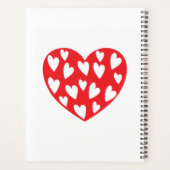 Groot rood hart met weinig hart planner (Achterkant)
