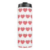 Groot rood hart met weinig hart thermosbeker (Voorkant)