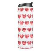 Groot rood hart met weinig hart thermosbeker (Gedraaid links)
