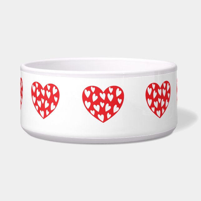 Groot rood hart met weinig hart voerbakje (Voorkant)