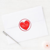 Groot Rood Hart op Stickers (Envelop)