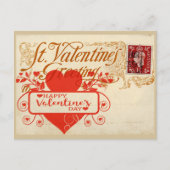 Groot Rood Hart  Valentijn Briefkaart (Voorkant)