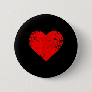 Groot Rood Hart Verdrietig Valentijnsdag Gift Top  Ronde Button 5,7 Cm