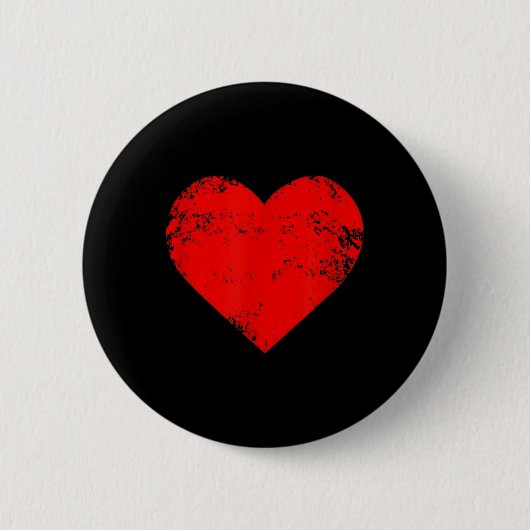 Groot Rood Hart Verdrietig Valentijnsdag Gift Top Ronde Button 5,7 Cm (Voorkant)