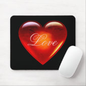 Groot rood liefdeshart/veel liefde/liefhebbend har muismat (Met muis)