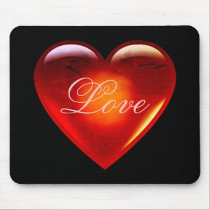 Groot rood liefdeshart/veel liefde/liefhebbend har muismat