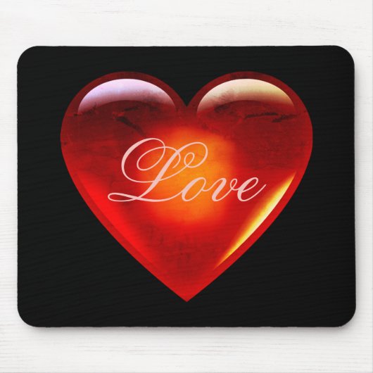 Groot rood liefdeshart/veel liefde/liefhebbend har muismat (Voorkant)