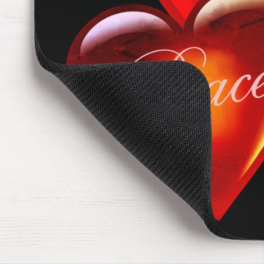 Groot rood liefdeshart/veel liefde/liefhebbend har muismat (Hoek)