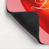 Groot rood liefdeshart/veel liefde/liefhebbende ha muismat (Hoek)