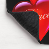 Groot rood liefdeshart/veel liefde/liefhebbende ha muismat (Hoek)