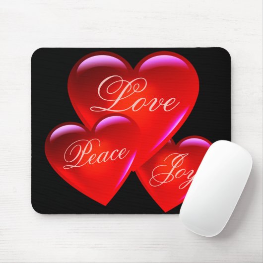 Groot rood liefdeshart/veel liefde/liefhebbende ha muismat (Met muis)