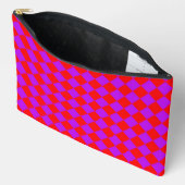 Groot rood paars geruit diamantpatroon etui (Open)