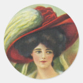 Groot rood Pet Ronde Sticker (Voorkant)