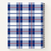 Groot, Rood, Wit & Blauw Plaid Notitieboek (Achterkant)