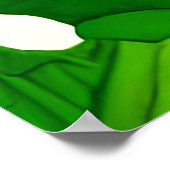 Groot roze annemon met Emerald Green Leaves Poster (Hoek)