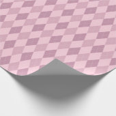 Groot roze argyle-cadeauverpakkings papier (Hoek)