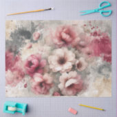 Groot roze geïnspireerd bloemenweefselpapier tissuepapier (Craft)