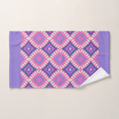 Groot roze Paarse geometrisch Bad Handdoek (Handdoek)