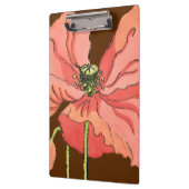 Groot roze ventiel met diepe rode achtergrond klembord (Links)