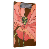 Groot roze ventiel met diepe rode achtergrond klembord (Rechts)