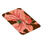 Groot roze ventiel met diepe rode achtergrond magneet (Rechterzijde)