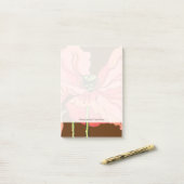 Groot roze ventiel met diepe rode achtergrond post-it® notes (Op bureau)