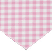 Groot roze/wit Gingham controleert patroon geometr Tafelkleed (Gekanteld)