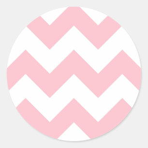  groot roze zigzagpatroon ronde sticker