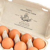 Groot Rustic Eiwitdoosje, aangepast Boerderij Rubberstempel