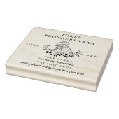 Groot  Rustic Eiwitdoosje, aangepast Boerderij Rubberstempel (Stempel)