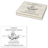 Groot  Rustic Eiwitdoosje, aangepast Boerderij Rubberstempel (Gestempeld)