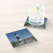 Groot Sable Lighthouse glassc onderzetter (Schuin)