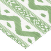 Groot Schaal Appelgroen Ikat Tafelkleed (Gekanteld)