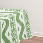 Groot Schaal Appelgroen Ikat Tafelkleed (Voorbeeld)