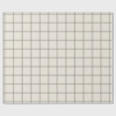 Groot Schaal Houtskoolruitpatroon Cadeaupapier (Vlak)