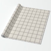 Groot Schaal Houtskoolruitpatroon Cadeaupapier (Uitgerold)