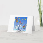 Groot Schaats Nederlandse Huizen - Kerst Wenskaart Feestdagen Kaart (Achterkant)