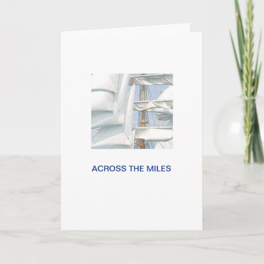 groot schip onder zeil kaart (Voorkant)