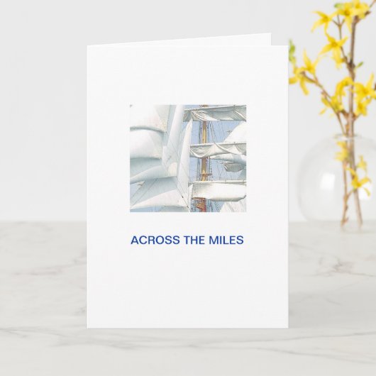 groot schip onder zeil kaart (Gele Bloem)