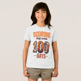 Groot scoren met 100 dagen school | Sportthema Tri-Blend Shirt