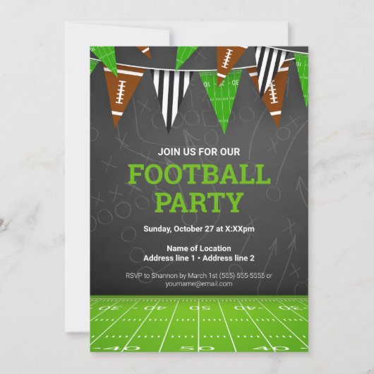 Groot scoren met onze Football-feestuitnodigingen! Kaart (Voorkant)