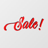 Groot Script SALE Sign Venster Cling Raamsticker (Vel)