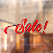 Groot Script SALE Sign Venster Cling Raamsticker (Vel 2)
