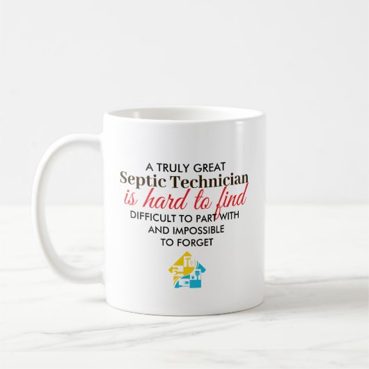 Groot septisch technicus Gepersonaliseerde naam ca Koffiemok (Links)