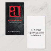 Groot Serif | Zwarte Textuur Visitekaartje (Voorkant / Achterkant)