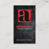 Groot Serif | Zwarte Textuur Visitekaartje (Voorkant)