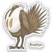 Groot sijs grouse vogel cartoon illustratie  sticker (Voorkant)