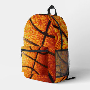 Groot Sinaasappel Pimply Basketbal, Full Print Rug Bedrukte Rugzak