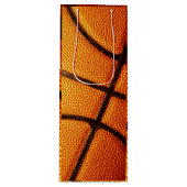 Groot Sinaasappel Pimply Basketbal, Wijn Cadeautas (Voorkant)