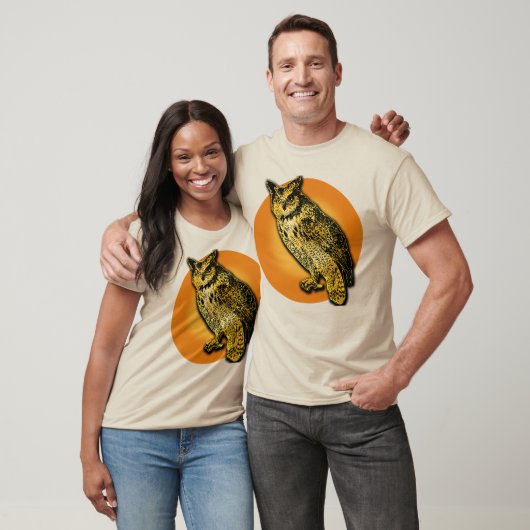 Groot sleepnet met Oranje moonshirts, Mokken T-shirt (Unisex)